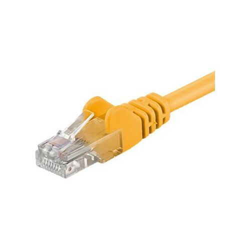 goobay - Câble réseau - RJ-45 (M) pour RJ-45 (M) - 1.5 m - UTP - CAT 5e - moulé - jaune