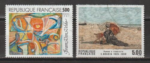France, 1987, Série Artistique, N°2473 + 2474, Oblitérés.