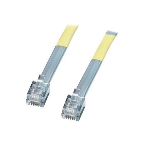 Lindy - Câble réseau - RJ-12 (M) pour RJ-12 (M) - 10 m - argent
