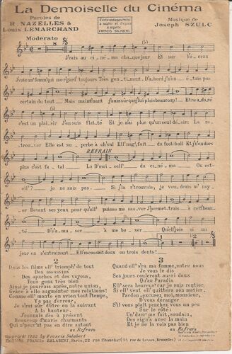 La Demoiselle Du Cinéma; Eléonore; La Femme À La Rose; Fernande!; Ernestine; Murmures; Aline; Il Ne Faut Qu'une Fois