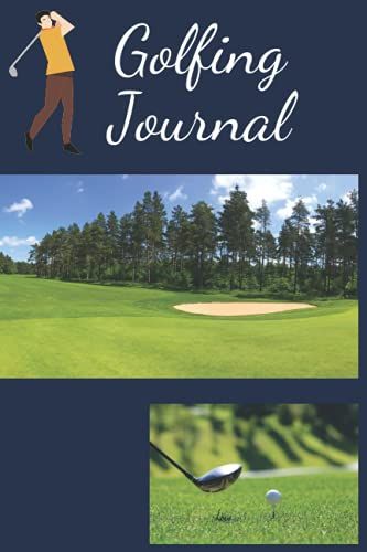 Golfing Journal: Stylish Designer Blank Lined Notebook