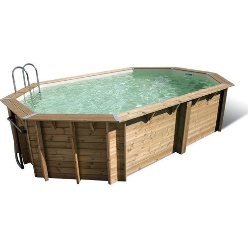 Piscine bois Azura 6,10 x 4,00 x 1,20 m - Liner beige - Ubbink