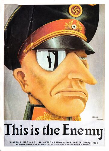 This Is The Enemy (Reproduction De L'affiche De Koehler Ancona, Winner National War Poster Competition)