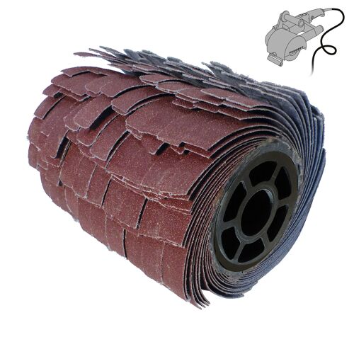 2 Brosses lamelles abrasives 120x100mm - Pour surface courbe - grain 80 PEUGEOT