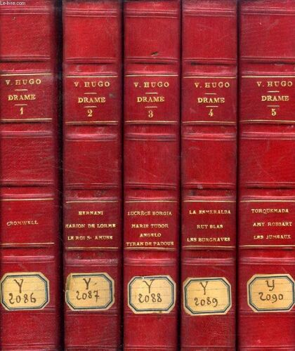Oeuvres Completes De Victor Hugo, Drame, 5 Tomes