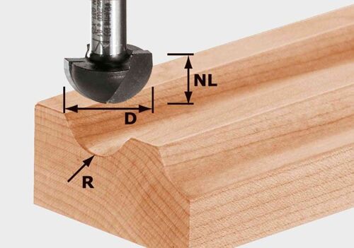 Festool Fraise à gorge creuse HW S8 R12,7 - 490987