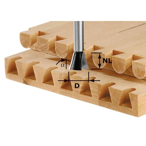 Fraise à queues d'aronde HW S8 D20/NL17/15° VS600 FESTOOL 490996