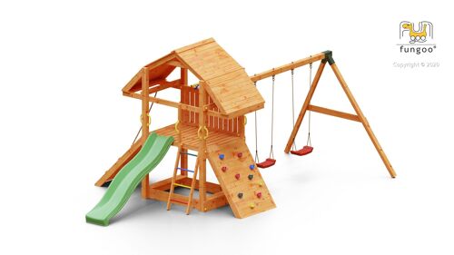 Aire De Jeux Buffalo Avec Balançoire Double - Fungoo