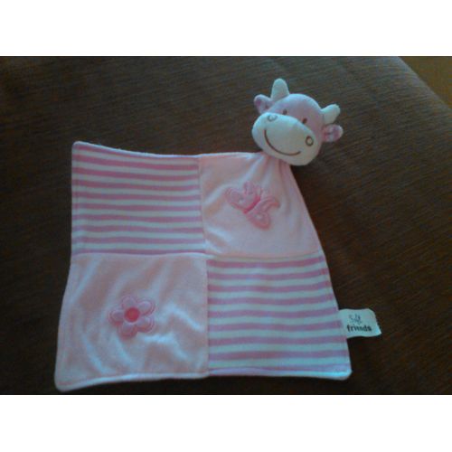 Doudou Plat Vache Rose Soft Friends