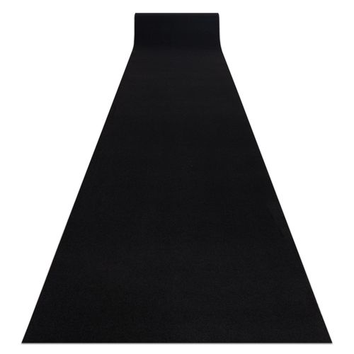 80x350 Cm Tapis De Couloir Antidérapant Rumba Couleur Unique Noir 80 Cm