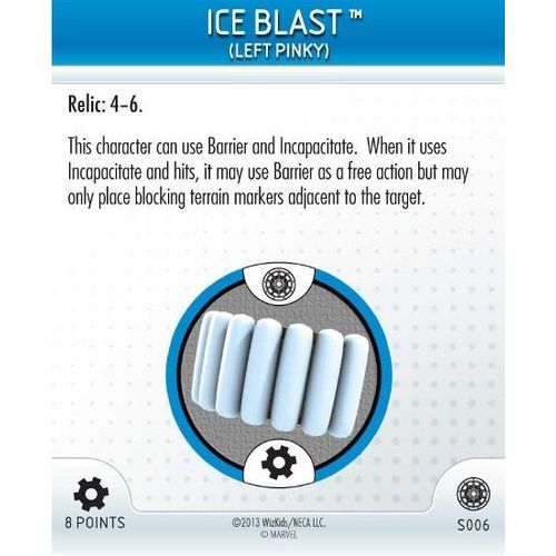 Ice Blast S006 Invincible Iron Man Booster Heroclix