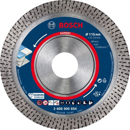 Bosch Expert en céramique lames diamant dur, 115 x 22,23 x 1,4 x 10 mm