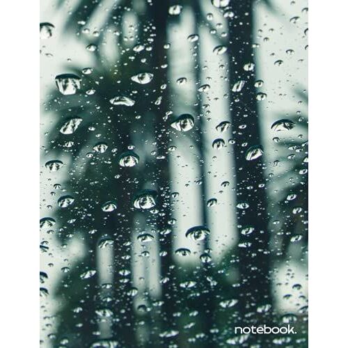 Notebook: Rainy Day Aesthetic Composition Notebook(Rainfall Cover Vol.8) - 8.5 X 11 Inches - 120 Pages: Notebook
