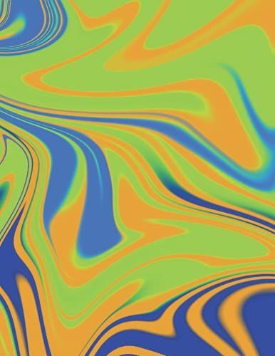 Notebook: Liquid Art Cover - Size (8.5 X 11 Inches) 120 Pages: Lined