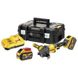 Meuleuse d'angle DEWALT DCG418X2 Ø 125 mm 54 (2 x 9,0 Ah) V XR Flexvolt en T-Stak