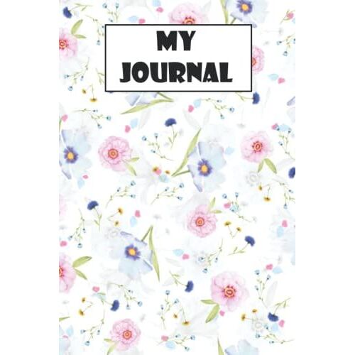 Pink & Blue Flower Lined Journal 6x9