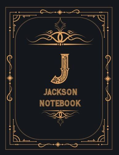 J Jackson Nootebook: Monogram Letter With Amazing Vintage Style (Simple, Functional & Aesthetic)