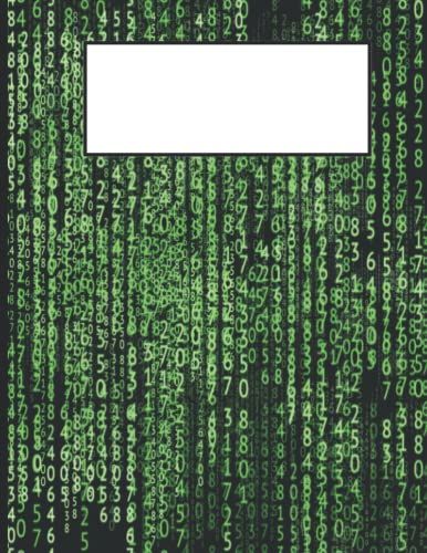 Coding Matrix Notebook Journal | 8.5x11 Inches | 120 Pages