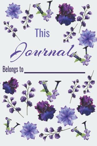 Journal Writing Notebook Iris Flower
