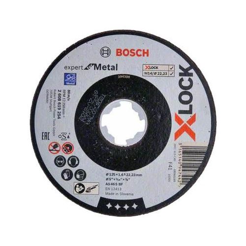 Disque à tronçonner pour métal 125 mm à moyeu plat - système X-lock BOSCH