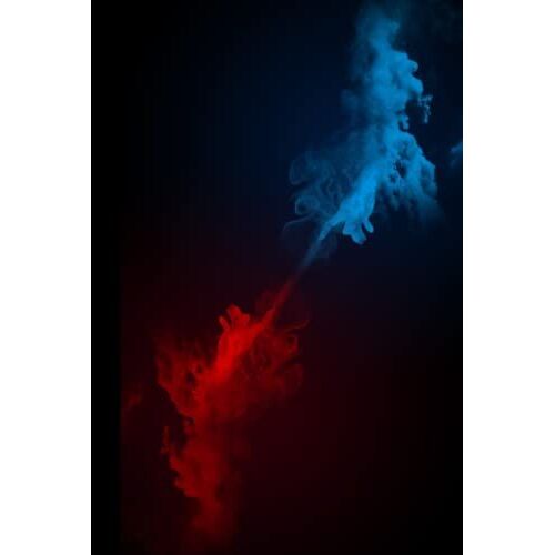 Blue/Red Smoke Hands Hardcover Journal