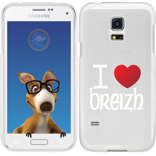Coque Souple En Gel Transparente Pour Galaxy S5 Avec Impression Motifs Coeur Rou