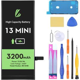Batterie Pour Iphone 13 Mini, 3200mah Batterie Lithium Ion Haute Capacité Avec Outils De Réparation