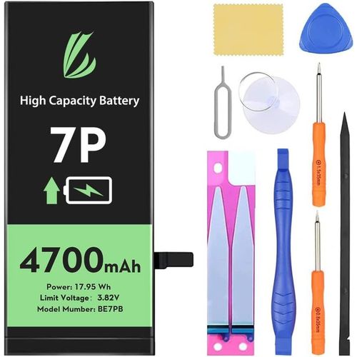 Batterie Pour Iphone 7 Plus, 4700mah Batterie Lithium Ion Haute Capacité Avec Outils De Réparation 2024