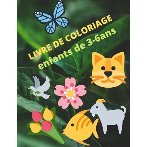 Livre De Coloriage Enfants De3_6ans: Carnet A5 Soit 8.5 X 11 Po Comprend 50 Dessins D 'animaux A Colorier