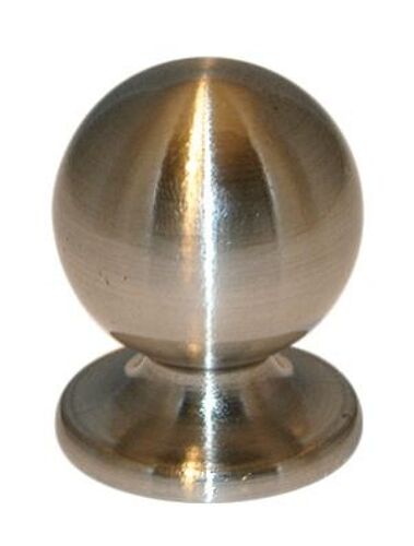 BOUTON DE MEUBLE BOULE/PLATINE ZAMAC 00401 ZAMAC FINITION NICKEL DIAM25 HT31