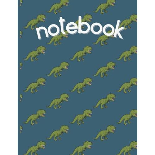 Dinosaur Notebook For Kids Grade K-2: Learn To Draw And Write | Soft Cover | Student Teacher Daily Creative Exercise Writing Notebook For Kids Blue