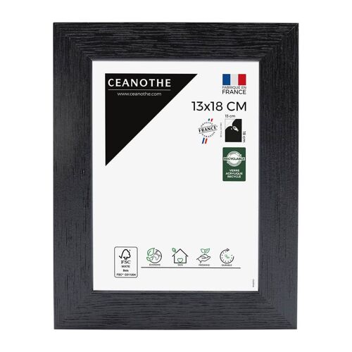 Cadre photo Karma noir 13x18 cm
