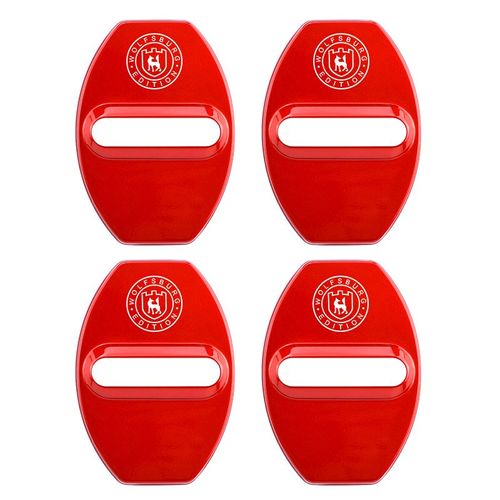 Wolfsburg-Couvercle De Serrure De Porte De Voiture,Étui Emblème,Volkswagen Golf 4,5,6,7,Passat,Tiguan,Jetta,Tdi,Accessoires De Voiture - Type 2 Red #A