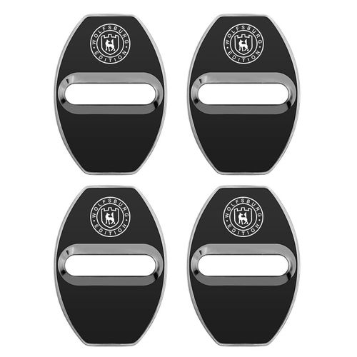 Wolfsburg-Couvercle De Serrure De Porte De Voiture,Étui Emblème,Volkswagen Golf 4,5,6,7,Passat,Tiguan,Jetta,Tdi,Accessoires De Voiture - Type 2 Black #A