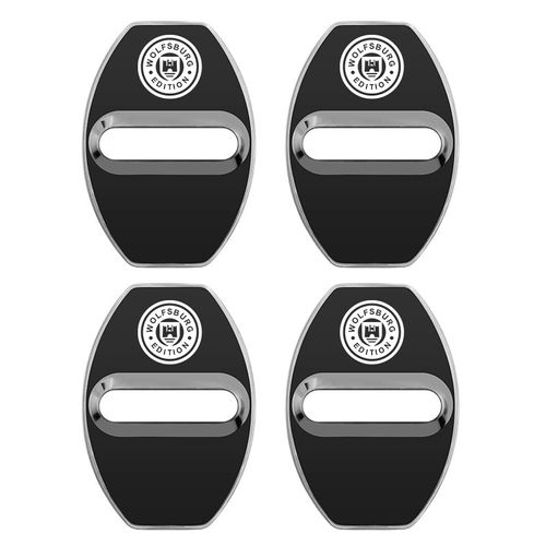 Wolfsburg-Couvercle De Serrure De Porte De Voiture,Étui Emblème,Volkswagen Golf 4,5,6,7,Passat,Tiguan,Jetta,Tdi,Accessoires De Voiture - Type 1 Black #B