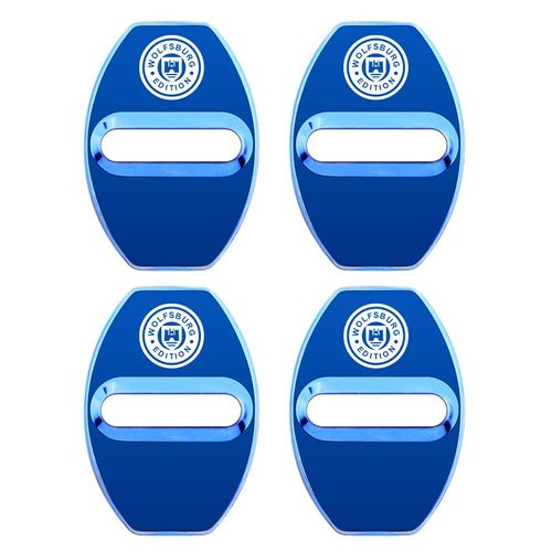 Wolfsburg-Couvercle De Serrure De Porte De Voiture,Étui Emblème,Volkswagen Golf 4,5,6,7,Passat,Tiguan,Jetta,Tdi,Accessoires De Voiture - Type 1 Blue #A