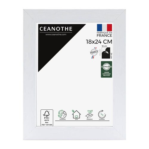 Cadre photo Karma blanc 18x24 cm