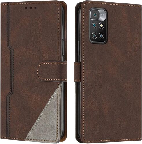 Coque Pour Xiaomi Redmi 10 / Redmi 10 2022 / Redmi 10 Prime, Housse En Cuir Pu Portefeuille, Etui De Protection A Rabat Magnetique Coque Pour Xiaomi Redmi 10 / Redmi 10 2022, Marron
