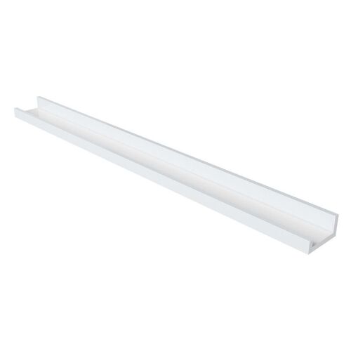 Étagère murale finition brillante effet bois blanc