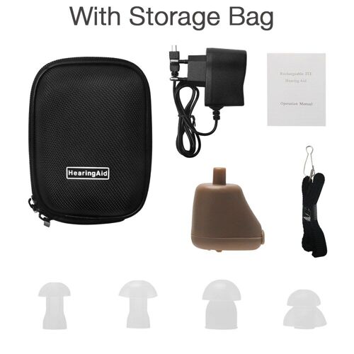 Avoir Sac de rangement - Mini prothèse auditive Rechargeable, amplificateur de son Invisible, pour personnes âgées, sourdes, soins des oreilles