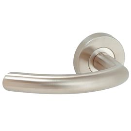 Béquille double rentrante 500 sur rosace ronde en inox - LINOX