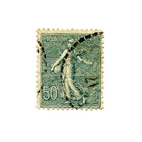 Timbre Semeuse Sur Fond Ligné 50 C Type 161