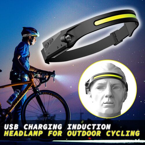Le Noir - Lampe Frontale Led Avec Capteur De Charge Usb, Double Source De Lumière, Idéale Pour La Course Nocturne, #4