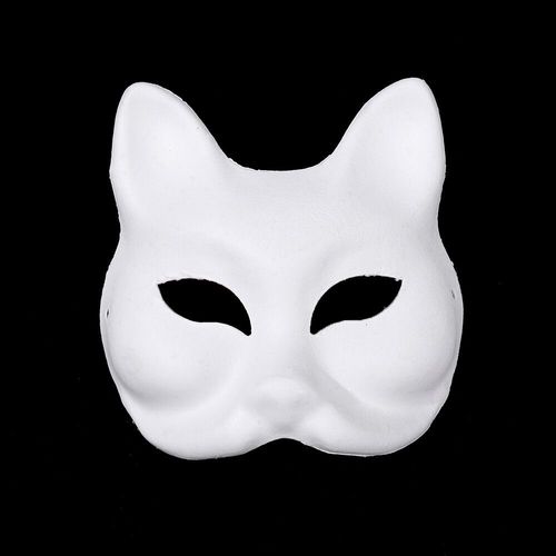 Masque De Pulpe Blanc Dessiné À La Main Pour Adulte,Déguisement Complet,Père Noël,Renard,Chat,Ixd'halloween,Noël,Accessoires,