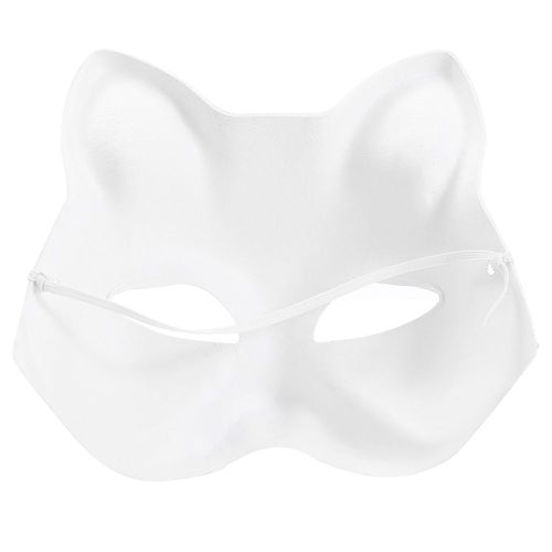 Masque De Pulpe Blanc Dessiné À La Main Pour Adulte,Déguisement Complet,Père Noël,Renard,Chat,Ixd'halloween,Noël,Accessoires,