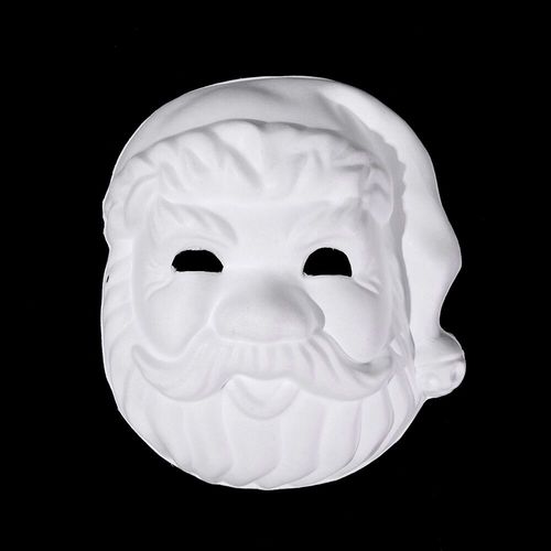 Masque De Pulpe Blanc Dessiné À La Main Pour Adulte,Déguisement Complet,Père Noël,Renard,Chat,Ixd'halloween,Noël,Accessoires,