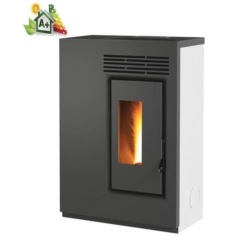 Poêle à pellet "Green E 60" 6 kW, Slim 25 cm - blanc
