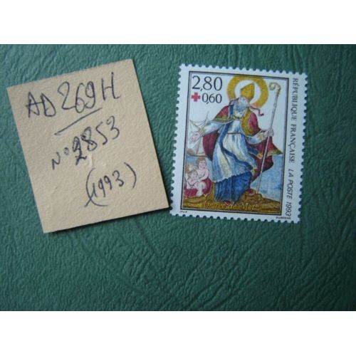 Ad 269 H // Timbre France Neuf 1993 * N°2853" Croix Rouge, St Nicolas