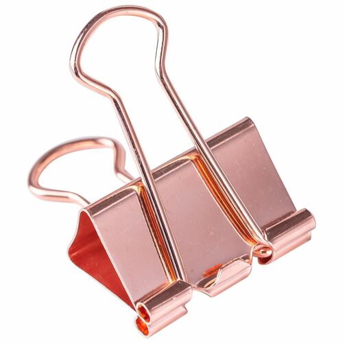 Deli Boîte 12 Pinces À Clip Métal Rose Gold 25mm