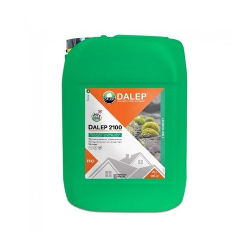 DALEP 2100 Traitement anti-dépots verts bidon de 20 litres - Antimousse fongicide hydrofuge professionnel traitement toitures, murs, terrasses